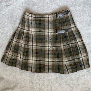 Vintage The Limited 90s Y2K Grunge Plaid Tartan Wrap Skirt Pleats